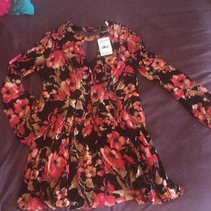 Long Sleeved Floral Free People Dress